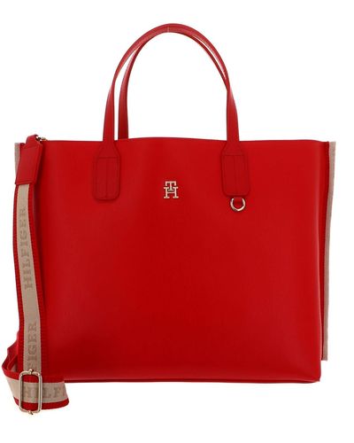 Tommy Hilfiger Iconic Tommy Satchel Fierce Red - Rood