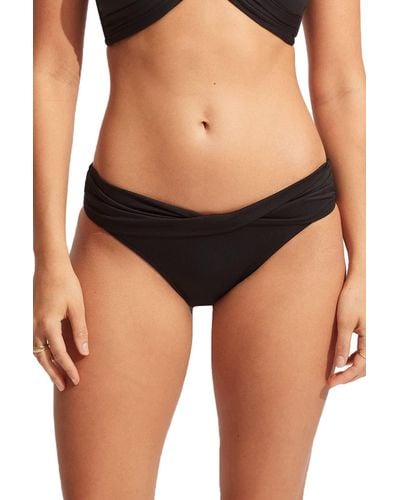 Seafolly W Collective Twist Band Hipster Schwarz