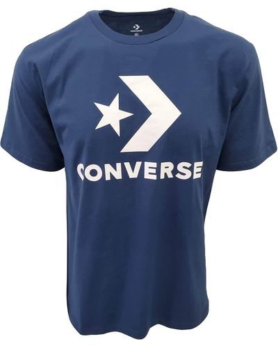 Converse T-Shirt mit Pfeil- und Stern-Logo - Blau