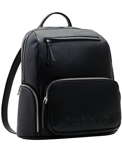 Desigual Midsize Half-logo Backpack - Black