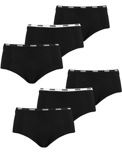 PUMA Iconic Mini Shorts 503006001 6er Pack - Schwarz