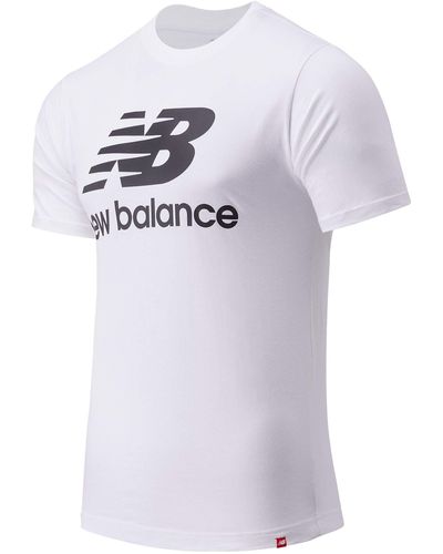 New Balance Essentials Stacked Logo Tee - White