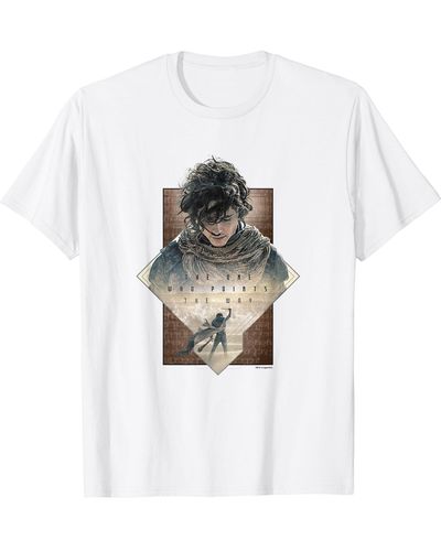 Dune Part Two The One Who Points The Way Epic Big Poster T-shirt - White