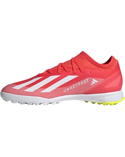 adidas Chaussures de football unisexes X Crazyfast.3 Turf - Rouge