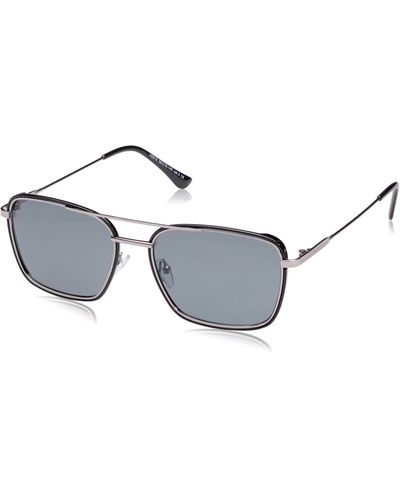 HIKARO Polarised Tr90 Metal Sunglasses Ironman Uv Protection Designer Classic Stylish Trendy Fashion Tac Lens Lightweight Cool Grey - Black