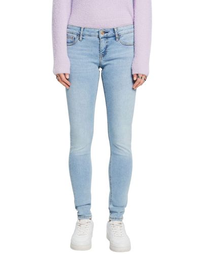 Esprit Skinny Jeans mit niedrigem Bund - Blau