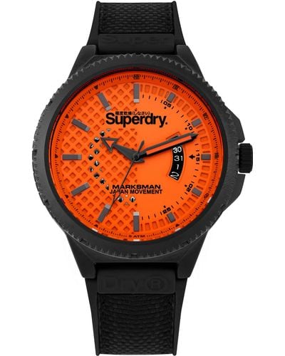 Superdry S Analogique Quartz Montre avec Bracelet en Tissu SYG245OB - Orange