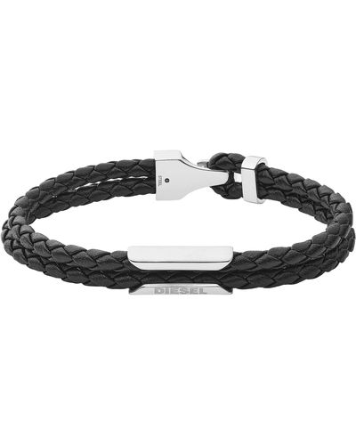 DIESEL Bracciale Uomo Gioielli Stackables Casual cod. DX1248040 - Nero