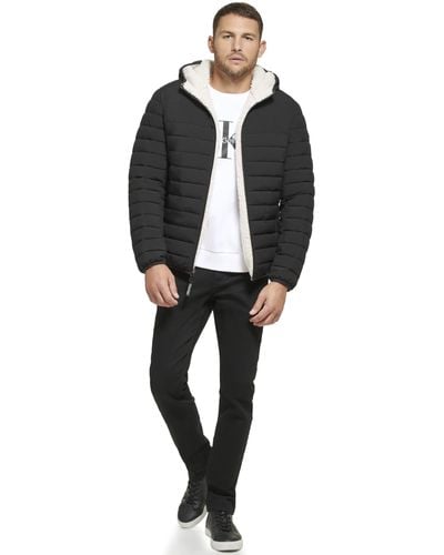 Calvin Klein Hooded Down Jacket - Black