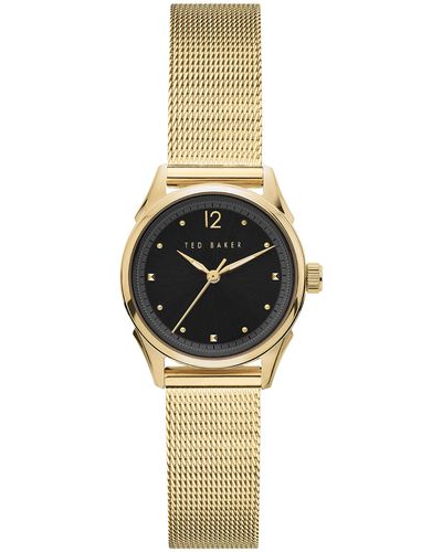 Ted Baker Quartz Watch With Stainless Steel Strap - Metallic