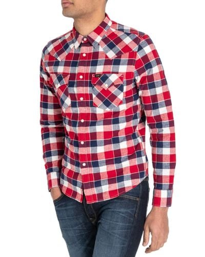 Lee Jeans Western Shirt Freizeithemd - Rot