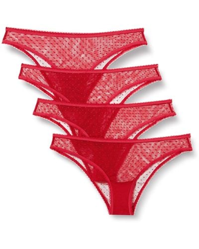 Iris & Lilly Women's Mesh Thong Underwear, Pack of 3