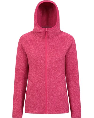Mountain Warehouse Nevis Full Zip Womens Fleece Jacket - Lightweight, Compact & Breathable Coat With Pockets - For Spring Summer - Pink