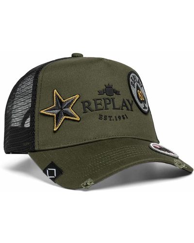 Replay Baseball Cap Verstellbar - Grün