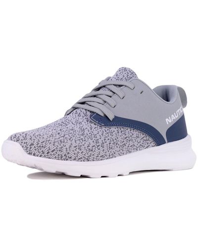 Nautica Fashion Sneaker Lace-Up Jogger Running Shoe-Senka-Grey-6 - Blu