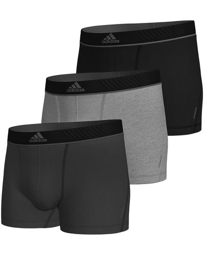 adidas Trunk Boxer Unterhose Shorts Active Micro Flex Eco 3er Pack - Schwarz