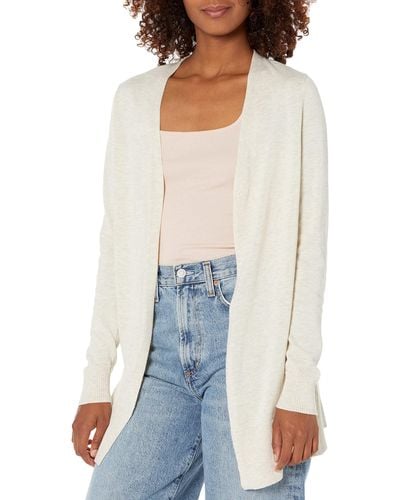 Amazon Essentials Lightweight Open-front Cardigan Sweater - Natural
