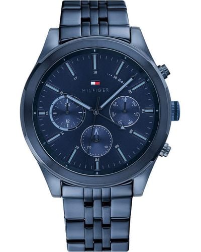 Tommy Hilfiger Analogue Quartz Watch With Stainless Steel Strap 1791739 - Blue