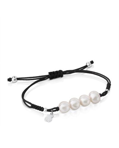 Tous Bracelet Pearls en Argent - Marron