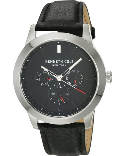 Kenneth Cole New York -Armbanduhr Analog Quarz Leder KC15102001 - Mettallic