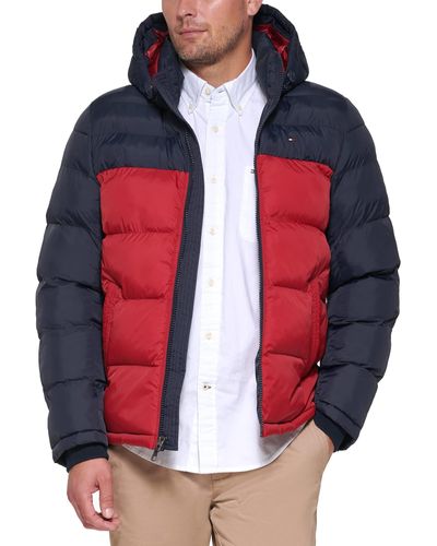 Tommy Hilfiger Classic Hooded Puffer Jacket - Red