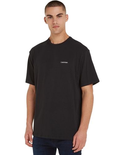 Calvin Klein Hombre Camiseta ga Corta Cuello Redondo - Negro