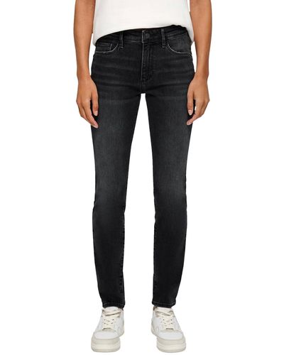 S.oliver Jeans-Hose Slim Leg Grey/Black 46 - Schwarz