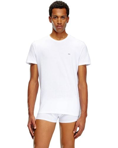 DIESEL Set da tre di T-shirt con scollo a V - Bianco