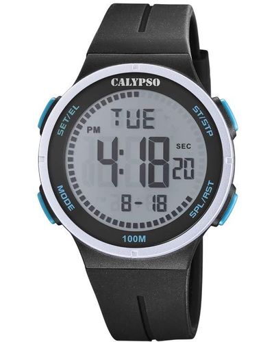 Calypso St. Barth 's Digital Quartz Watch With Plastic Strap K5803/4 - Grey