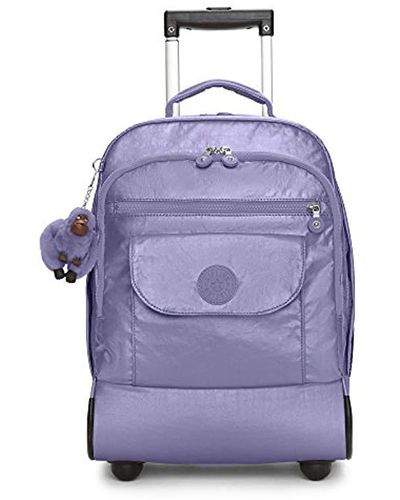 Kipling Sanaa Metallic Mist Purple Rolling Backpack