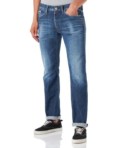 Replay Jeans Uomo Waitom Regular Fit Elasticizzati - Blu