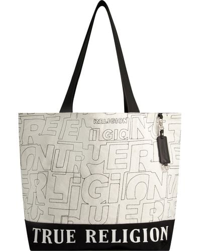 True Religion Large Tote Bag - White