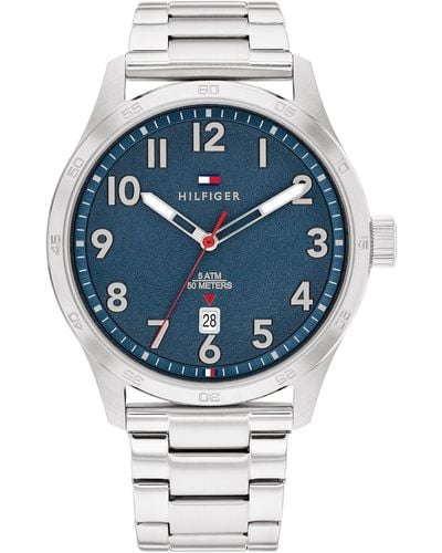 Tommy Hilfiger Stainless Steel Watch: Classic Appeal For Outdoor Adventures - Blue