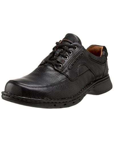 Clarks Unstructured Un.bend Casual Oxford,black,11 Xw Us