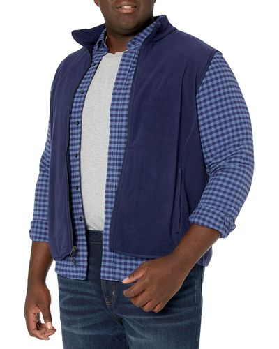 Amazon Essentials Standard Full-zip Polar Fleece Vest,blue