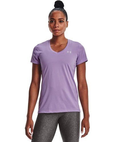 Under Armour Tech V-neck Short-sleeve T-shirt Sweatshirt - Purple