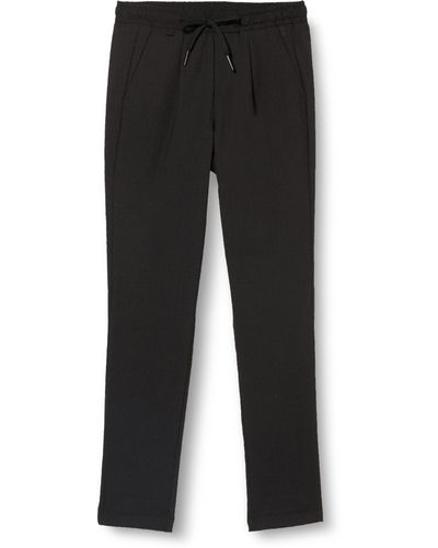 Replay M9814 Comfort Pin Stripe Business Casual Trousers - Black
