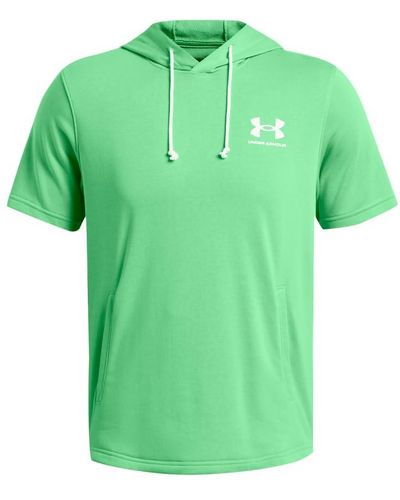 Under Armour Rival Terry Short-sleeve Hoodie, - Green