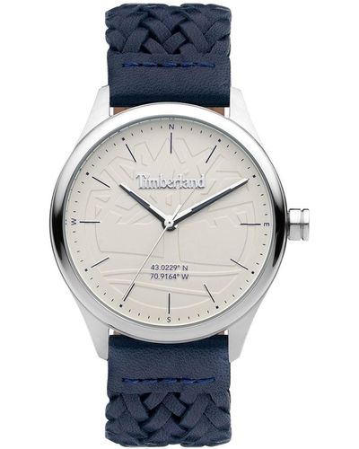 Timberland Analoog Kwarts Horloge Met Lederen Armband Tdwga2100701 - Blauw