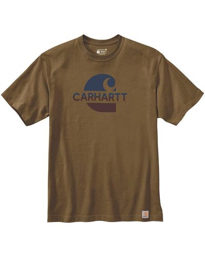 Carhartt T-Shirt Heavyweight C Graphic - Braun