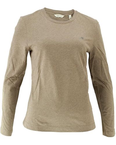 GANT 4200748 Langarmshirt Regular Shield LS T-Shirt - Mehrfarbig