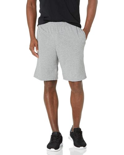 Russell Mens Cotton & Jogger With Pockets Short - Gray