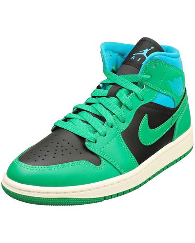 Nike Scarpe Air Jordan 1 Mid Lucky Green Aquatone - Verde