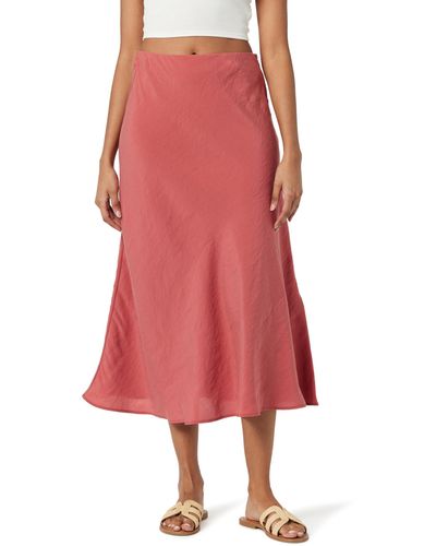 The Drop Haniyyah A-Line Midi Skirt Falda - Rojo