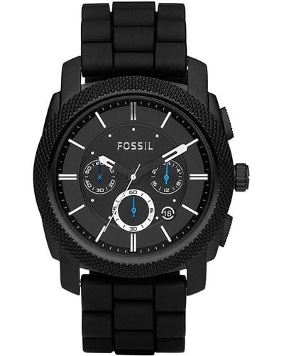 Fossil Chronograph Quarz Uhr mit Kautschuk Armband FS4487 - Schwarz