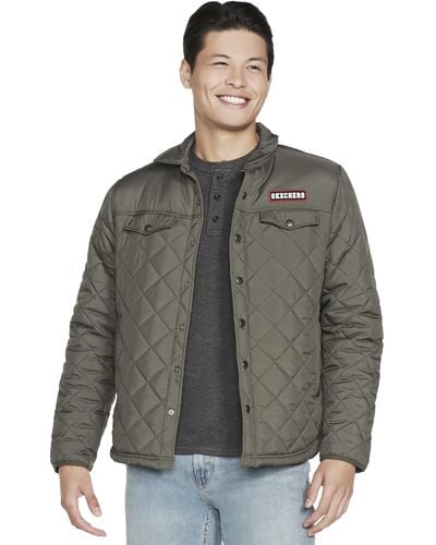 Skechers Apparel Chill Out Quilted Jacket - Grey