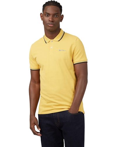 Ben Sherman S Polo Shirt Short Sleeve Adult - Yellow