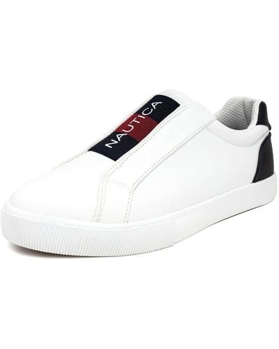 Nautica Fashion Slip-On Sneaker Jogger Comfort Running Shoes-CANVEY-Radical - Weiß