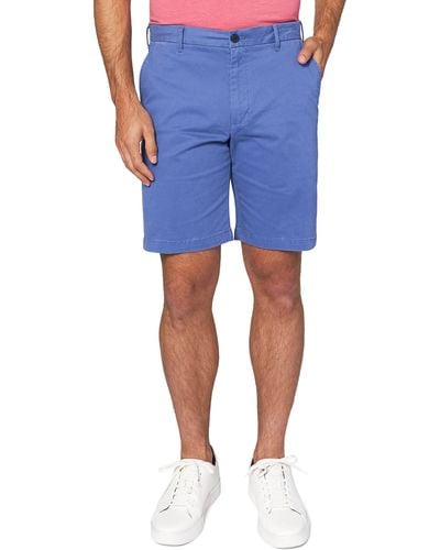 Izod Classic Saltwater Flat Front Chino Short - Blue