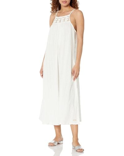 Superdry Vintage Long Halter Cami Dress - White